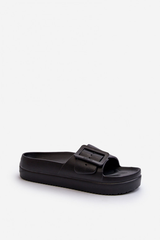 Ľahké šľapky s prackou platformou Big Star NN274A662 čierne