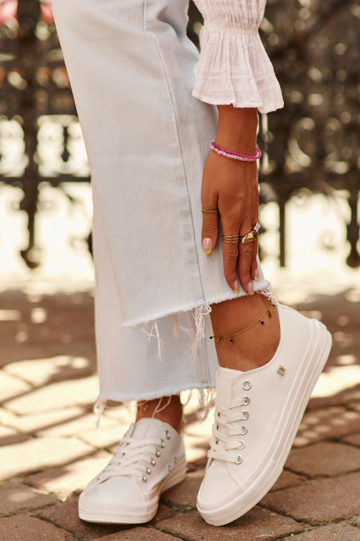 Klasický model Voľnočasové topánky Big Star NN274285 bielej farby