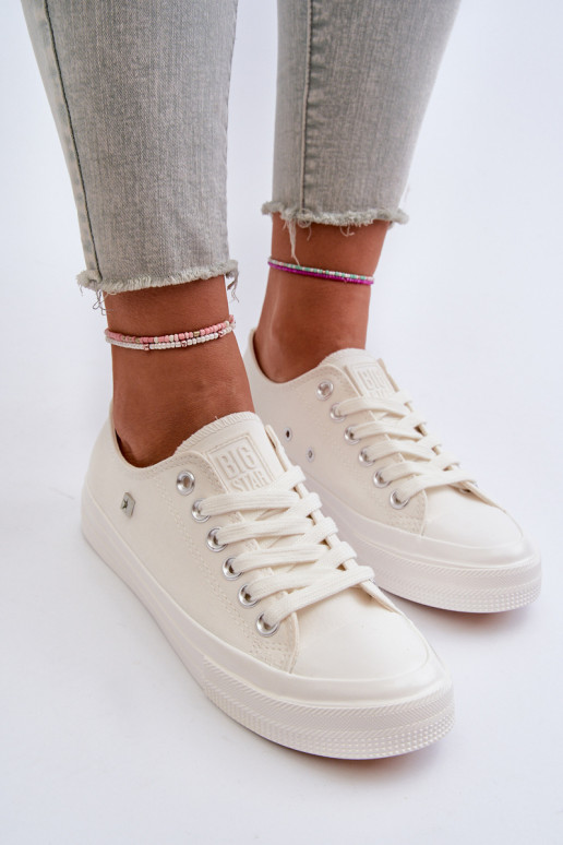 Klasický model Voľnočasové topánky Big Star NN274285 bielej farby