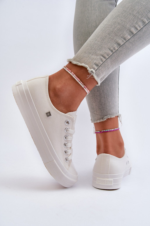 Klasický model Voľnočasové topánky Big Star NN274285 bielej farby
