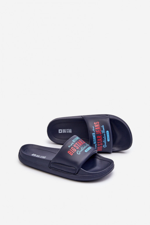 Ľahké papuče Detské papuče Big Star NN374516 tmavomodré Ľahké papuče Detské papuče Big Star NN374516 tmavomodré