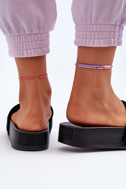 Papuče s platformou zo semišu Big Star NN274A670 čiernej farby