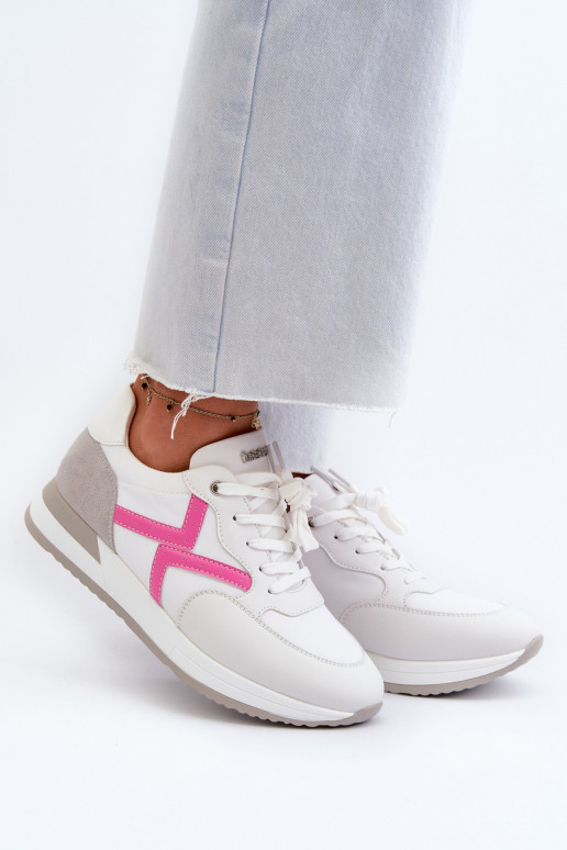 Tenisky model topánky s platformou INBLU IN000362 bielej farby Tenisky model topánky s platformou INBLU IN000362 bielej farby