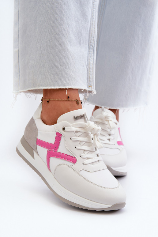 Tenisky model topánky s platformou INBLU IN000362 bielej farby Tenisky model topánky s platformou INBLU IN000362 bielej farby