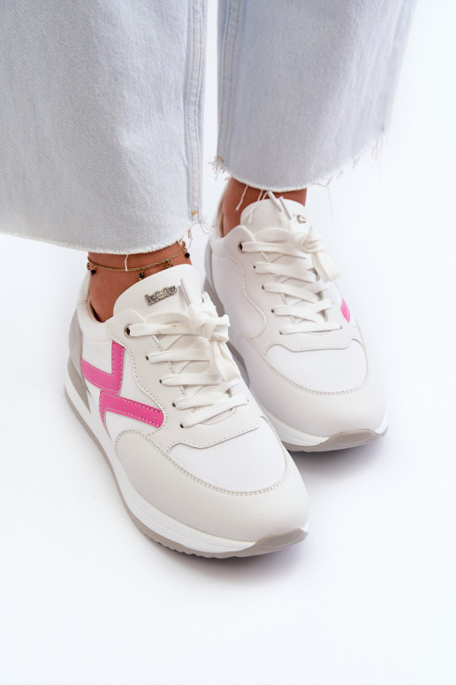 Tenisky model topánky s platformou INBLU IN000362 bielej farby Tenisky model topánky s platformou INBLU IN000362 bielej farby