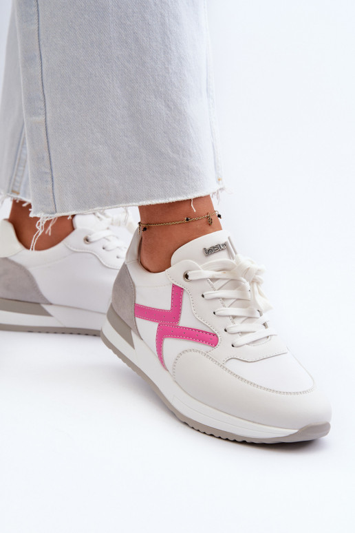 Tenisky model topánky s platformou INBLU IN000362 bielej farby Tenisky model topánky s platformou INBLU IN000362 bielej farby