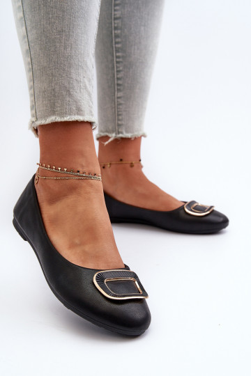 Balerínky s ornamentami Eko black Enicoria