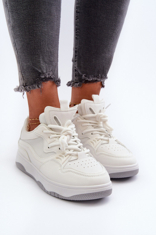 Tenisky model topánok s platformou v bielej farbe Etnaria Tenisky model topánok s platformou v bielej farbe Etnaria