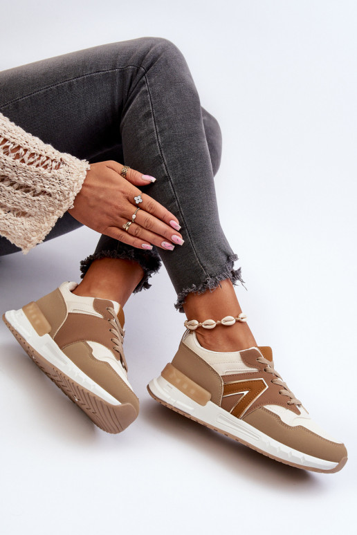 Tenisky model topánok vyrobený z eko kože hnedej farby Vinelli