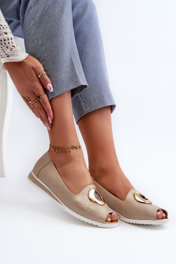 Topánky s ozdobami Eco zlatá farba Biolita