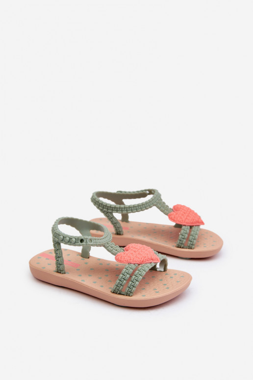 sandále detské so srdiečkami 81997 Ipanema My First Baby zelenej farby sandále detské so srdiečkami 81997 Ipanema My First Baby zelenej farby