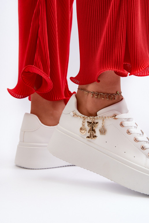 Tenisky model topánok s platformou v bielej farbe Tivissa