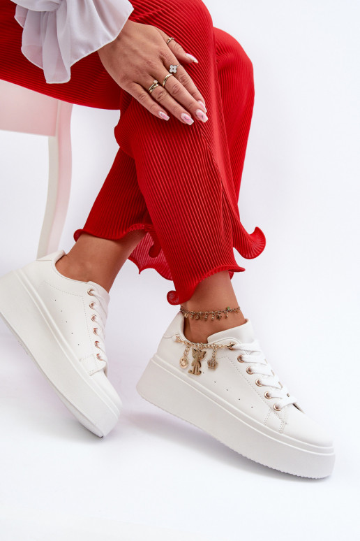 Tenisky model topánok s platformou v bielej farbe Tivissa