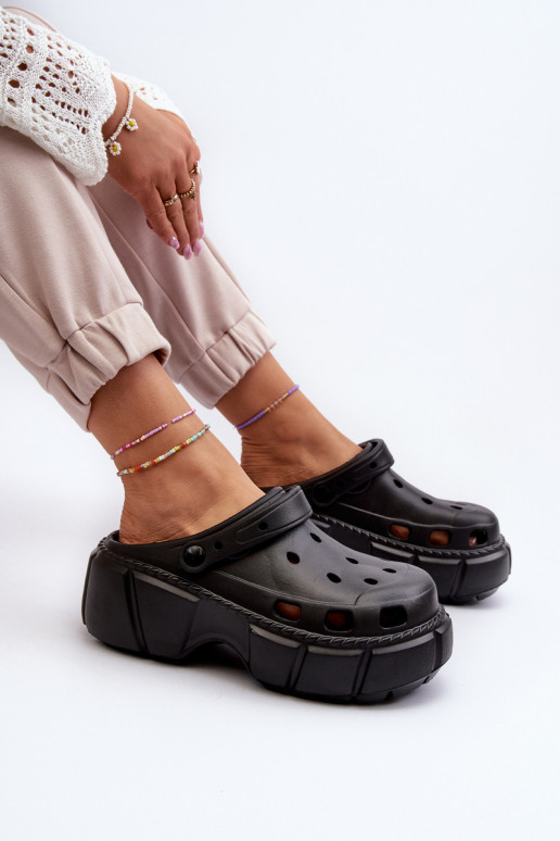 Dámske papuče Ľahké papuče s módnou masívnou podrážkou v čiernej farbe Witima Dámske papuče Ľahké papuče s módnou masívnou podrážkou v čiernej farbe Witima