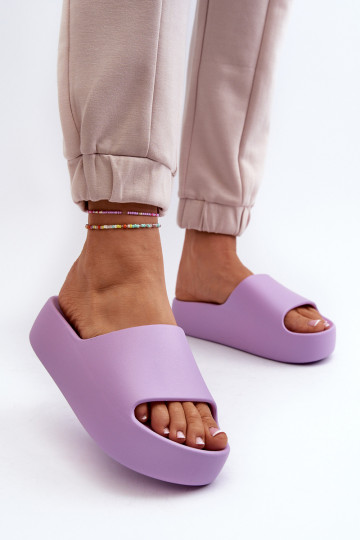 Papuče s masívnou podrážkou Purple Oreithano