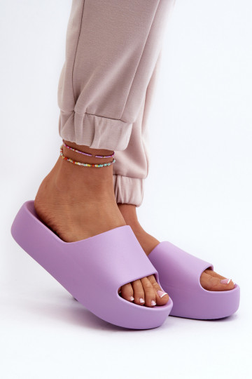 Papuče s masívnou podrážkou Purple Oreithano 2