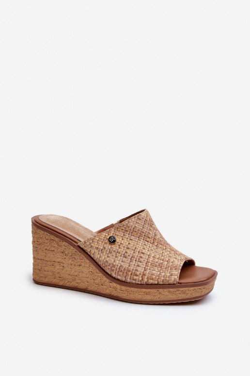 Dámske papuče Sergio Leone KL213 béžové