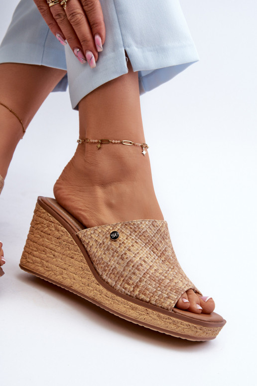 Dámske papuče Sergio Leone KL213 béžové