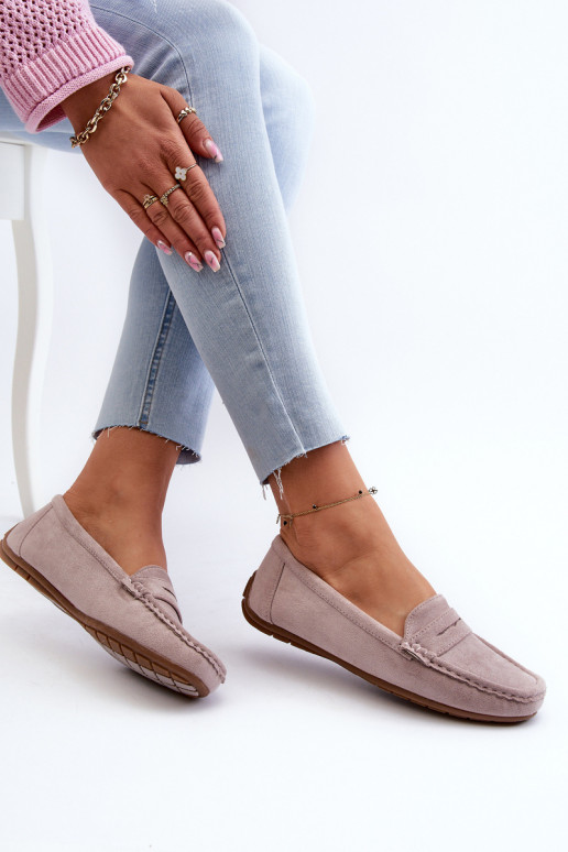 Elegantné semišové mokasíny Purple Lenvie Elegantné semišové mokasíny Purple Lenvie