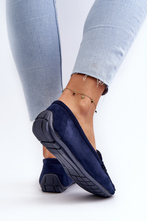 Semišové mokasíny v tmavomodrej farbe Rabell Semišové mokasíny v tmavomodrej farbe Rabell