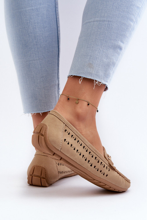 Dámske prelamované mokasíny s ornamentami v hnedej farbe Kaydance Dámske prelamované mokasíny s ornamentami v hnedej farbe Kaydance