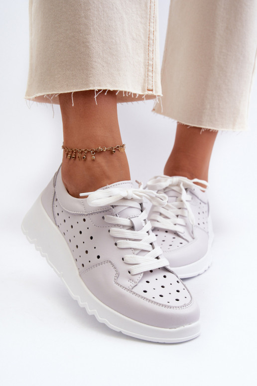 prelamovanými prvkami Tenisky model topánky prírodná koža sivá farba S.Barski LR482 prelamovanými prvkami Tenisky model topánky prírodná koža sivá farba S.Barski LR482