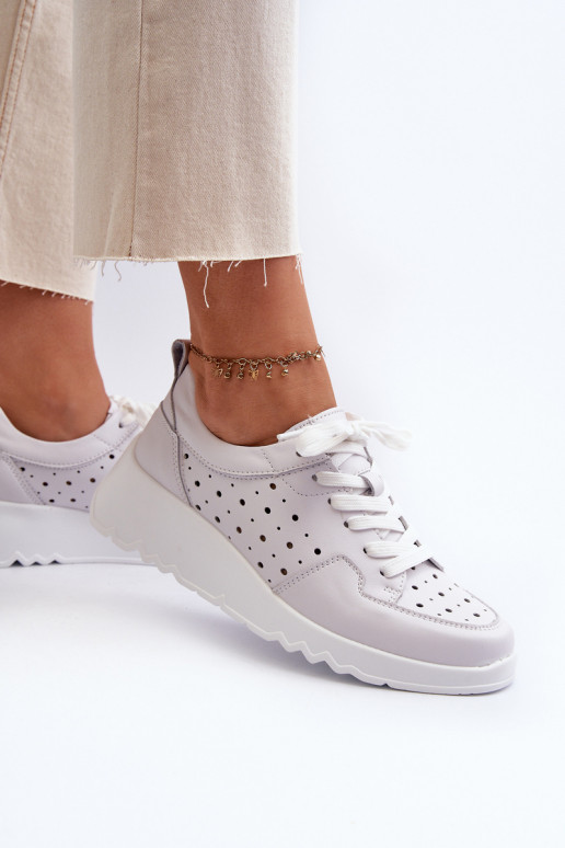 prelamovanými prvkami Tenisky model topánky prírodná koža sivá farba S.Barski LR482 prelamovanými prvkami Tenisky model topánky prírodná koža sivá farba S.Barski LR482