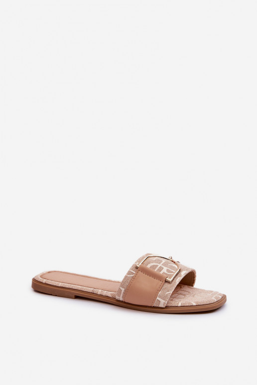 s leskom Dámske papuče s ornamentami béžová Taleci s leskom Dámske papuče s ornamentami béžová Taleci