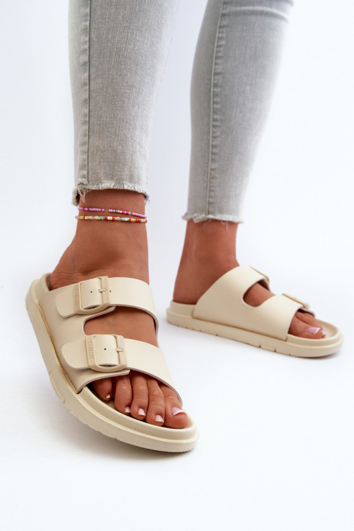 Ľahké papuče s prackami Big Star NN274A752 béžové