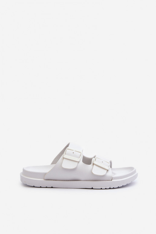 Ľahké papuče s prackami Big Star NN274A751 bielej farby Ľahké papuče s prackami Big Star NN274A751 bielej farby