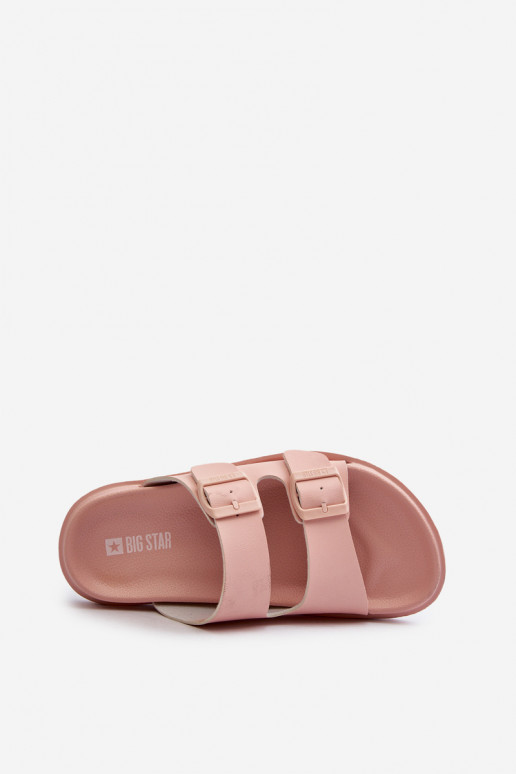 Ľahké papuče s prackami Big Star NN274A753 ružovej farby