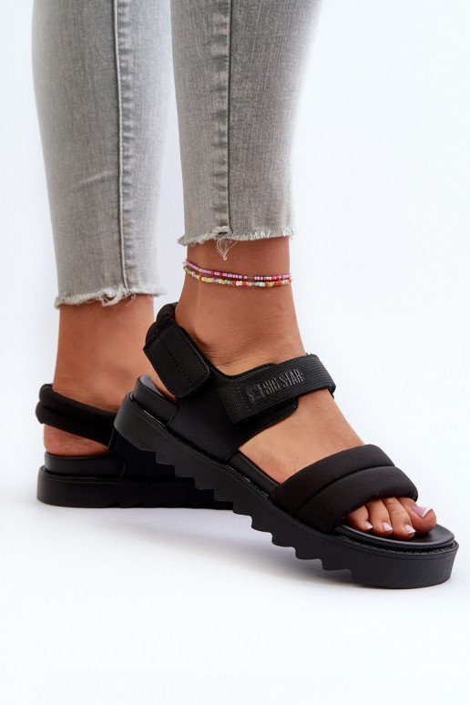 Dámske sandále s platformou Big Star NN274750 čiernej farby Dámske sandále s platformou Big Star NN274750 čiernej farby
