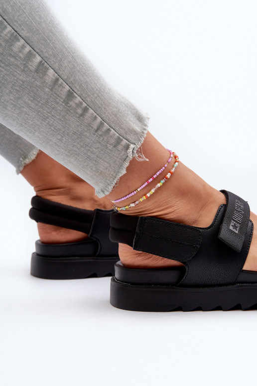 Dámske sandále s platformou Big Star NN274750 čiernej farby Dámske sandále s platformou Big Star NN274750 čiernej farby