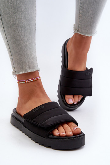 Papuče s platformou Big Star NN274772 čiernej farby