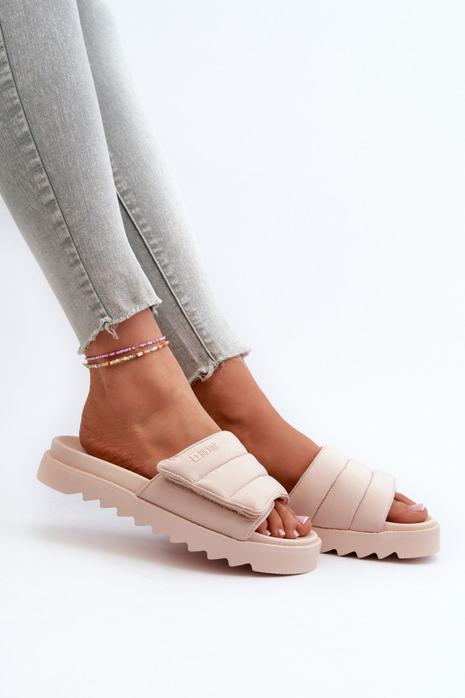 Papuče s platformou Big Star NN274773 béžové