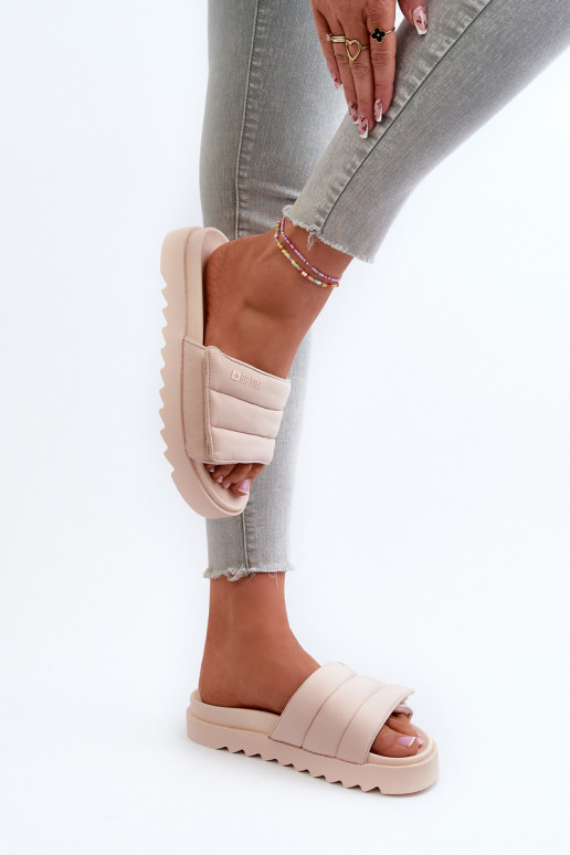 Papuče s platformou Big Star NN274773 béžové