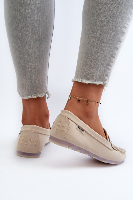 dámske mokasíny z ekokože vo farbe ivory Celoria