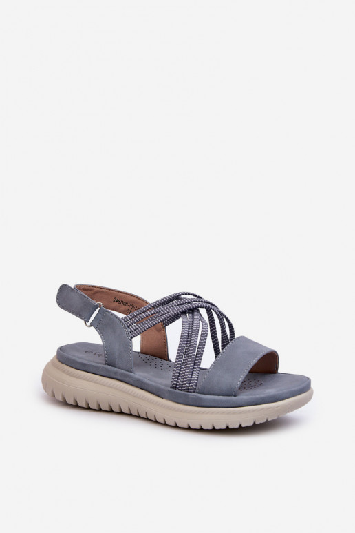 Pohodlné sandále so zapínaním v modrej farbe Ceclea