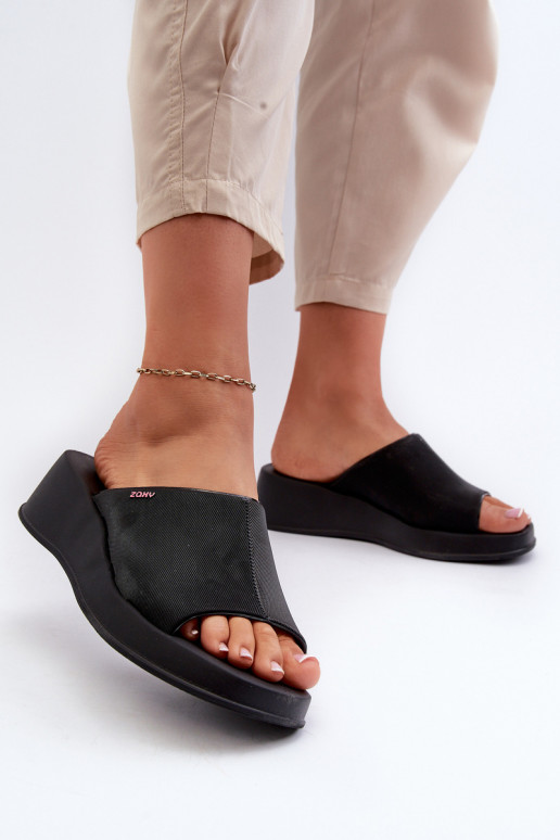 Dámske papuče LL285084 čierne Dámske papuče LL285084 čierne