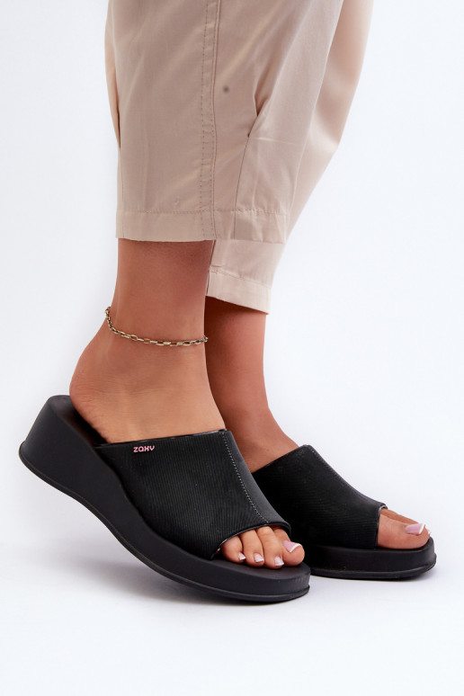 Dámske papuče LL285084 čierne Dámske papuče LL285084 čierne