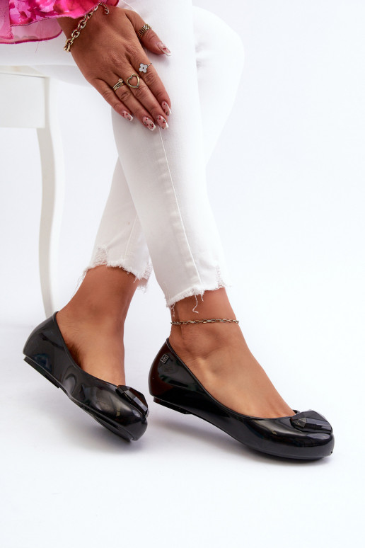 Balerínky so srdiečkami NN285011 čierne Balerínky so srdiečkami NN285011 čierne