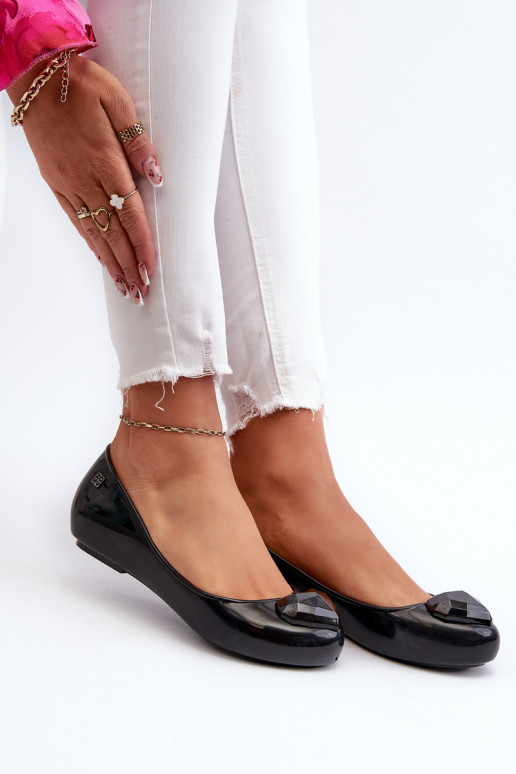 Balerínky so srdiečkami NN285011 čierne Balerínky so srdiečkami NN285011 čierne