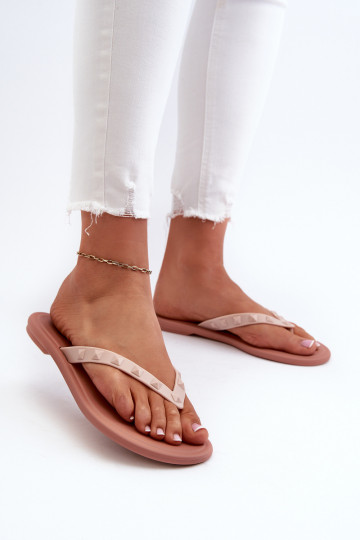 ploché nohy Elastyczne Papuče JJ285298 ružovej farby