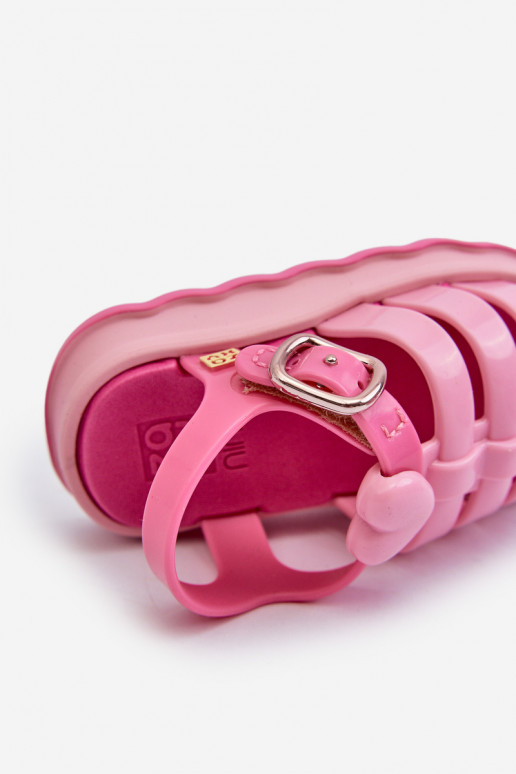 Detské sandále so zapínaním NN385018 ružovej farby Detské sandále so zapínaním NN385018 ružovej farby