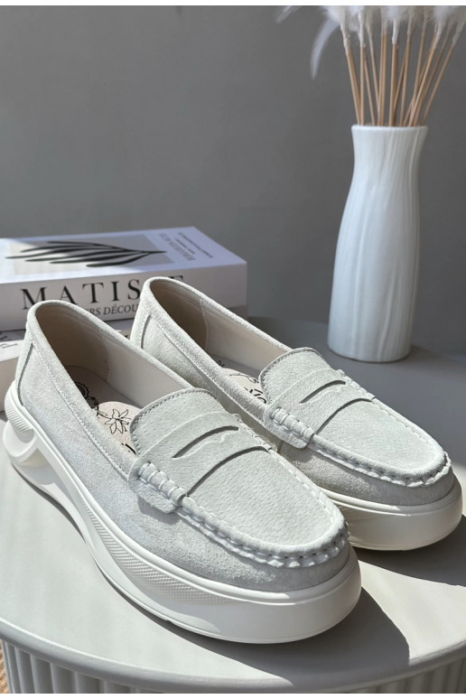 vyrobené zo semišu Mokasíny slonovej kosti Filidia