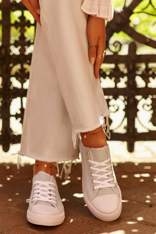 Lennabella mentolové tenisky s plochou podrážkou klasického modelu