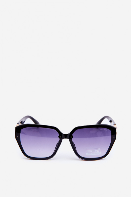 Dámske slnečné okuliare Ze zlatej farby Detalem UV400 čiernej farby