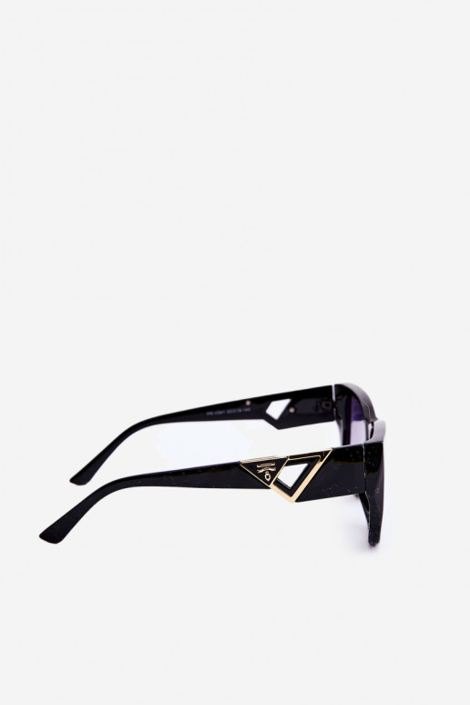 Dámske slnečné okuliare s efektnými detailmi UV400 čierne Dámske slnečné okuliare s efektnými detailmi UV400 čierne