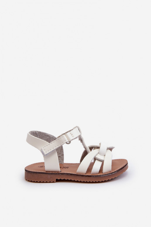 Detské sandále so zapínaním v bielej farbe Marimona