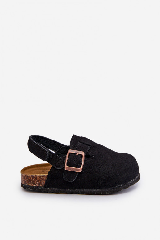 Papuče Detské s platformou v čiernej farbe Vulagia